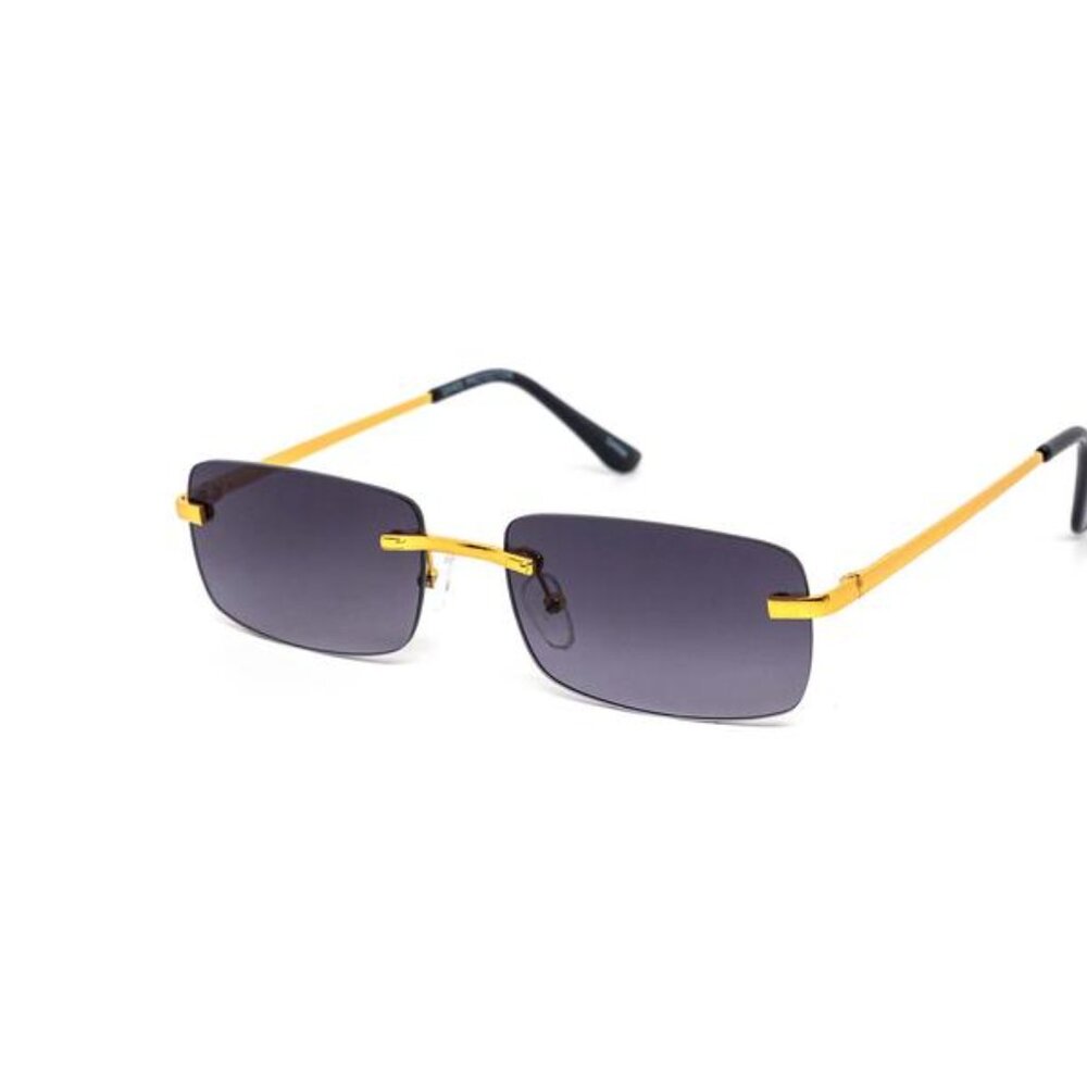 Men Women Sunglasses Fashion Retro Black Gold Frame Square Shades‎ Lentes Gafas